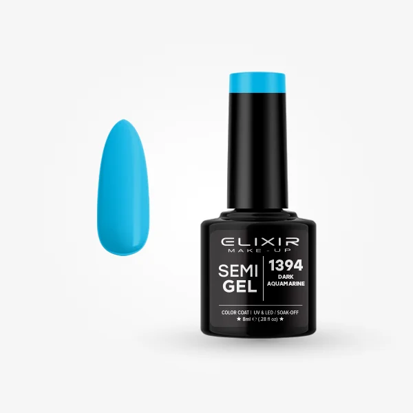 Φωτογραφία προϊόντος: Elixir Makeup Elixir Make-Up Semigel Nail Polish (Dark aquamarine)#1394 8ml