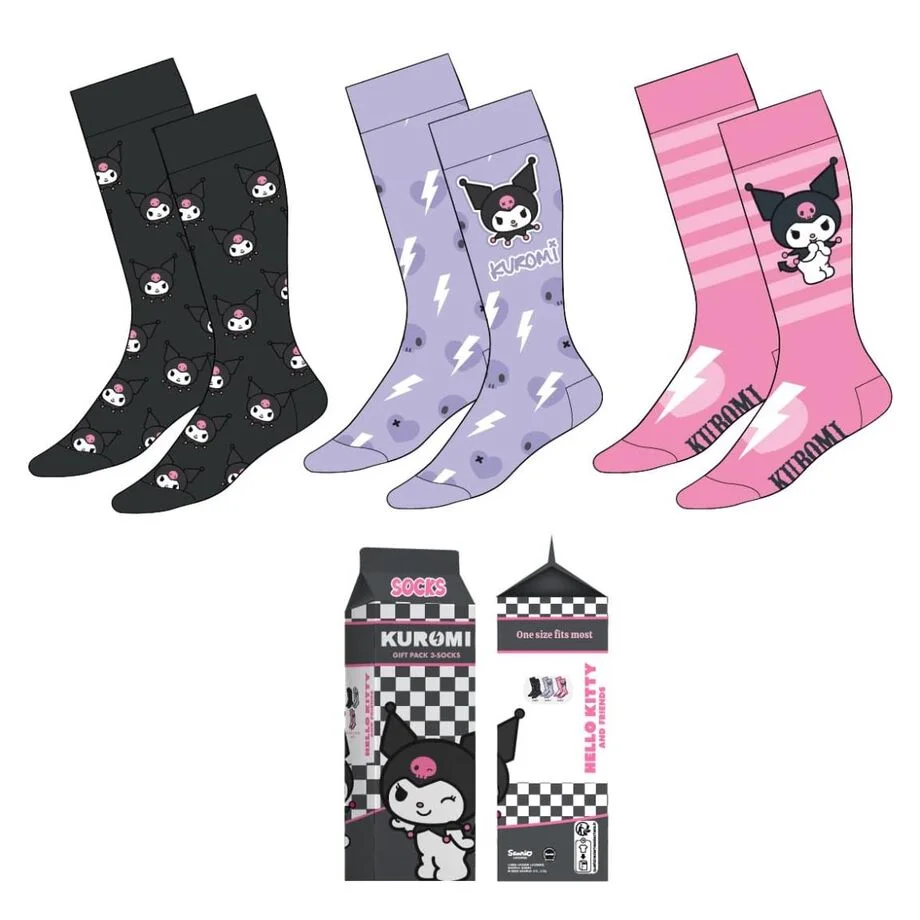 Φωτογραφία προϊόντος: Cerda Σετ κάλτσες Hello Kitty Kuromi pack 3 adult socks size 36-43
