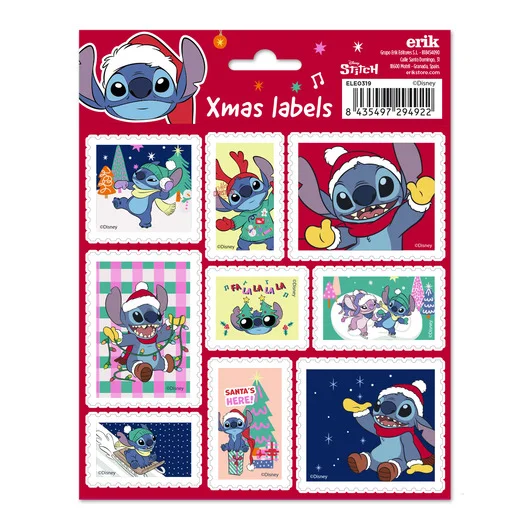 Φωτογραφία προϊόντος: Erik Σετ Stitckers DISNEY STITCH CHRISTMAS SELF-ADHESIVE LABELS ELE0319
