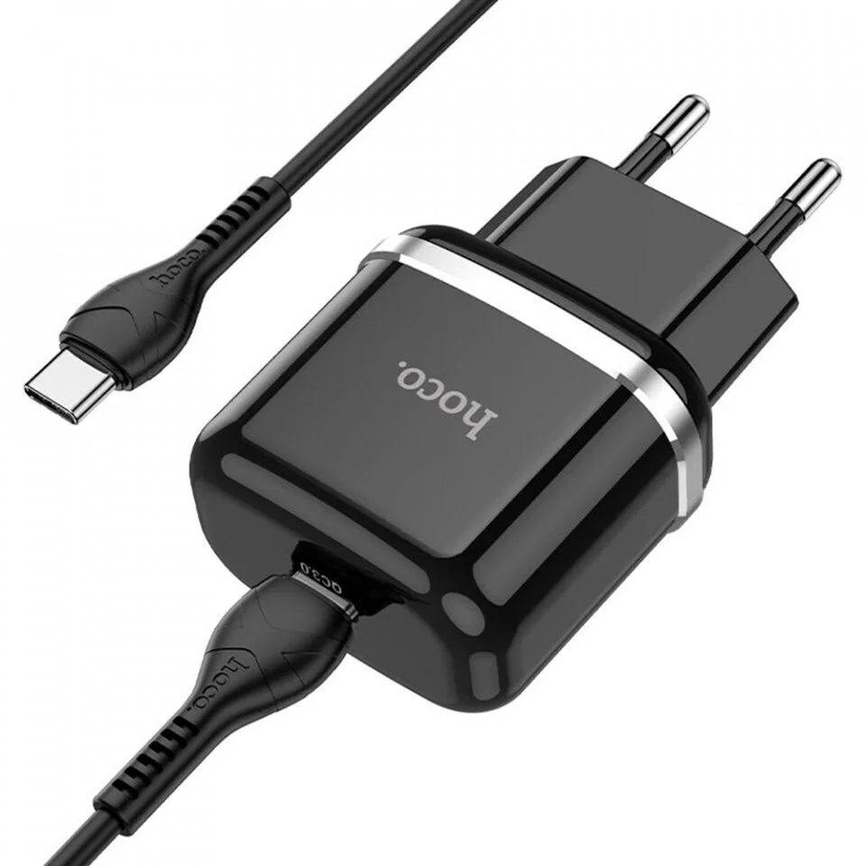 Φωτογραφία προϊόντος: HOCO charger Type C PD 20W Fast Charge Victorious with cable for Type C N24 black