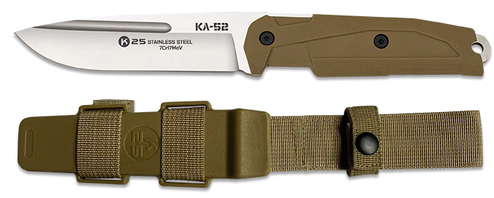Φωτογραφία προϊόντος: ΜΑΧΑΙΡΙ K25 KA-52 knife. Coyote rubber handle, 11.50cm, 32687