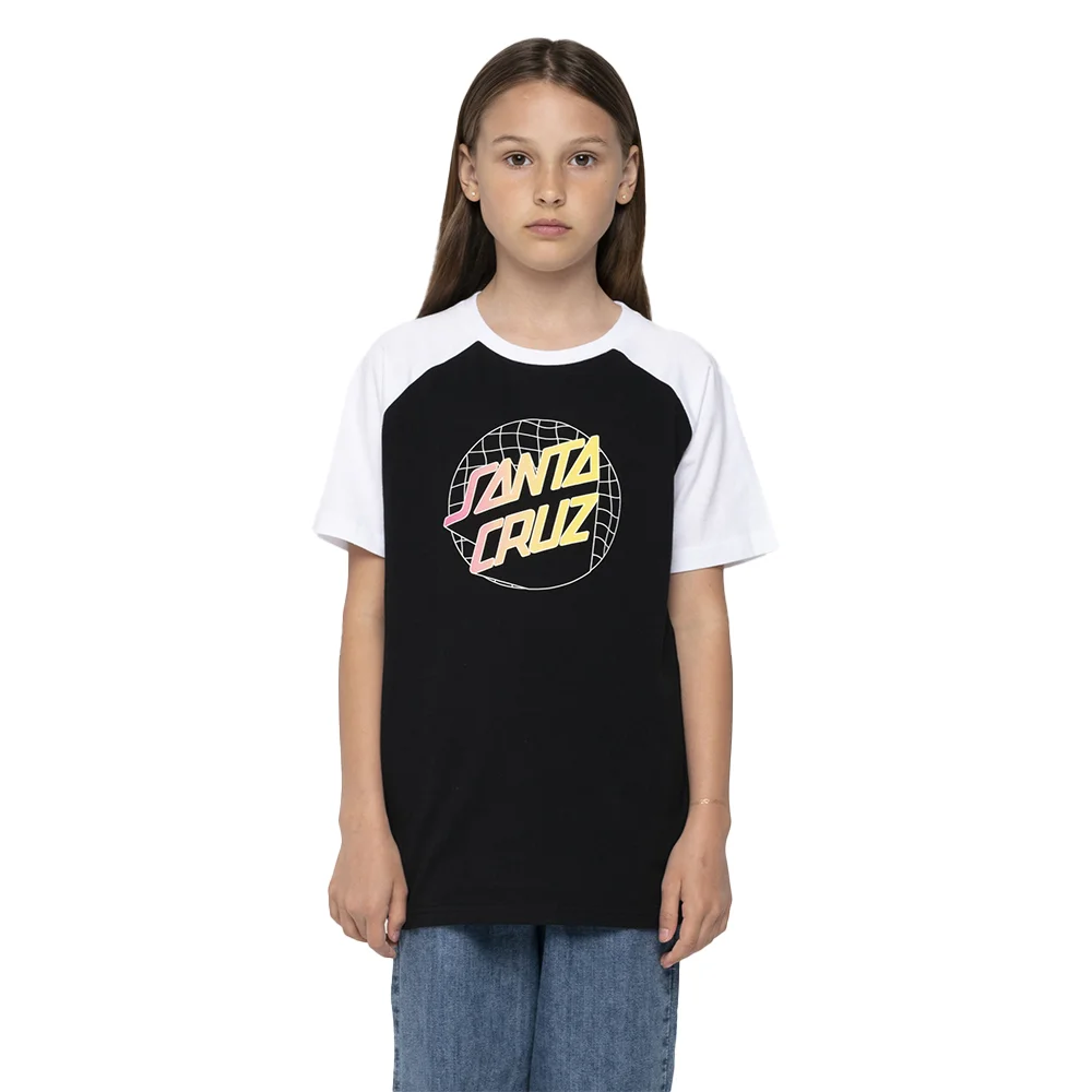 Φωτογραφία προϊόντος: Παιδικό T-Shirt Santa Cruz Grid Delta Dot Raglan Black White