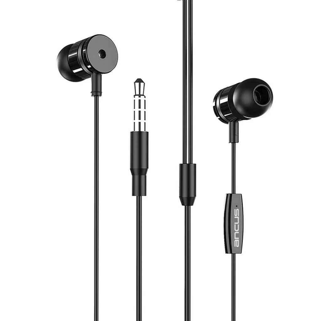 Φωτογραφία προϊόντος: Hands Free Ancus Harmony MD44 in-Earbud Stereo 3.5mm Μαύρο με Μικρόφωνο και Πλήκτρο Λειτουργίας 1,2μ