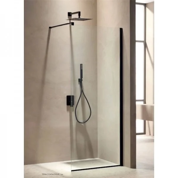 Φωτογραφία προϊόντος: TEMA WALK-IN WA 120195 N Διάφανο κρύσταλλο ντουζιέρας 8 mm 120x195 cm Black matt
