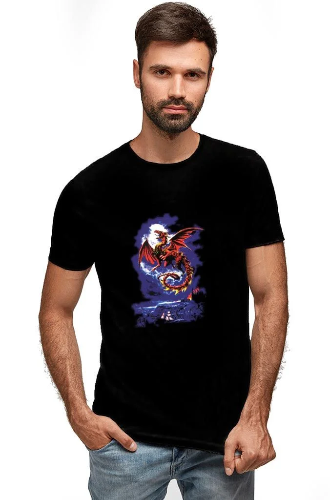 Φωτογραφία προϊόντος: Prime T-Shirt Μαύρο με σχέδιο Δράκος 8651-1