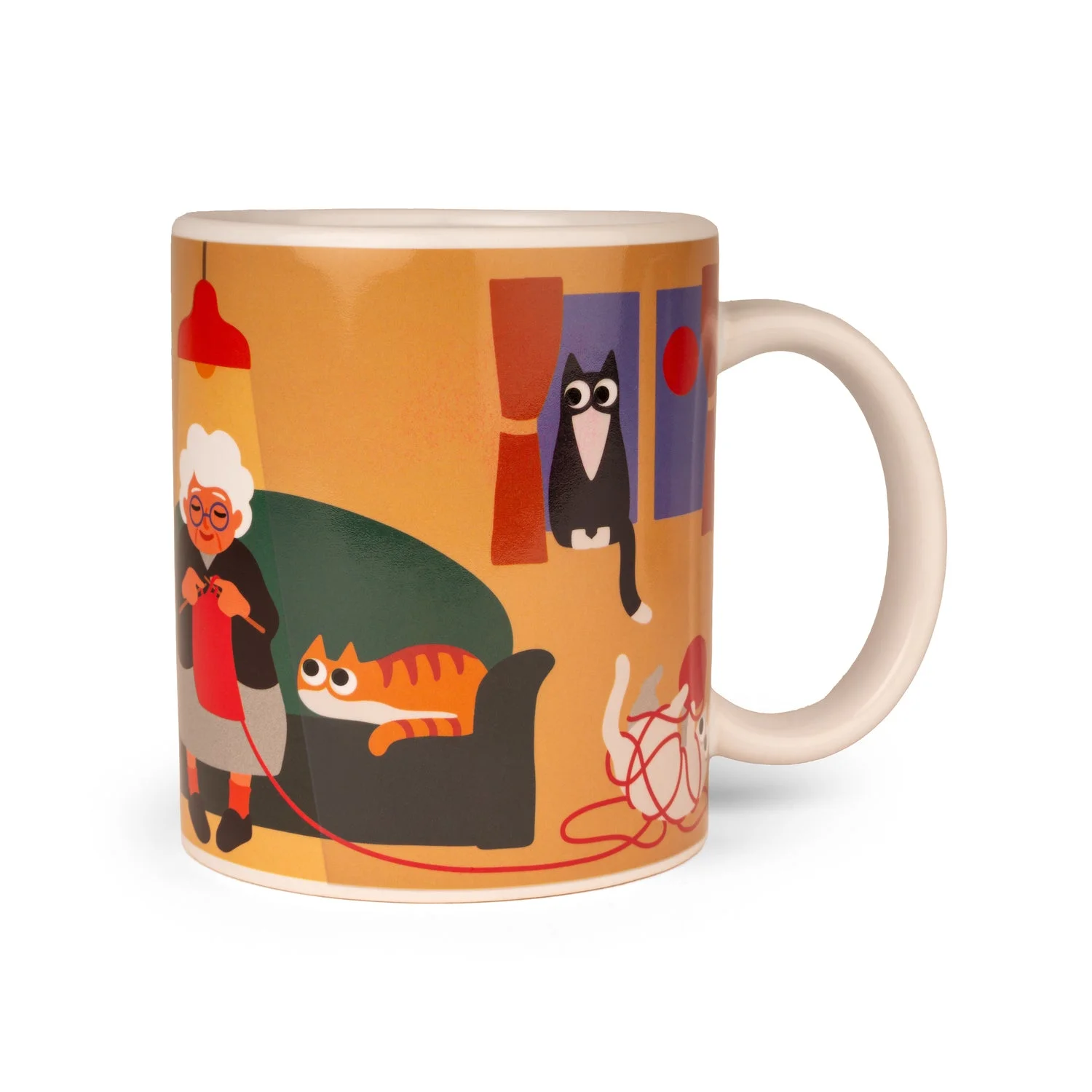 Φωτογραφία προϊόντος: Κούπα Kikkerland Cat Lady Morph Mug | Θερμοευαίσθητη Κεραμική Κούπα με Σχέδιο Γάτας