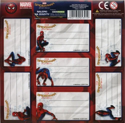 Φωτογραφία προϊόντος: GIM Σχολικές ετικέτες marvel spiderman 7 ετικέτες