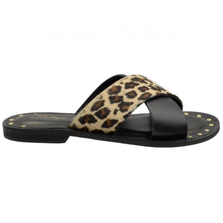 Φωτογραφία προϊόντος: Spiero ΣΑΝΔΑΛΙ E41-004 ΔΕΡΜΑ PONY LEOPARD