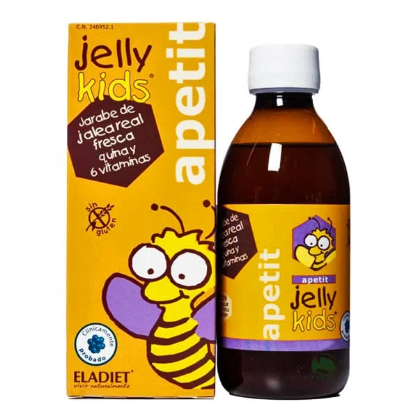 Φωτογραφία προϊόντος: Eladiet Jelly Kids Apetit Συμπλήρωμα Διατροφής με Βασιλικό Πολτό και Βιταμίνες Χωρίς Γλουτένη 150ml