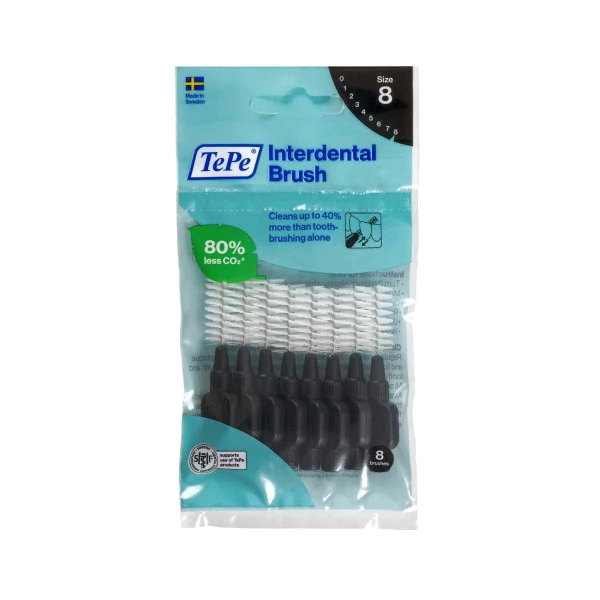 Φωτογραφία προϊόντος: Medipharmacy TePe Interdental Brushes Μεσοδόντια Βουρτσάκια 1.5 mm Μαύρα 8 τμχ