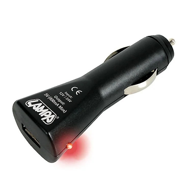Φωτογραφία προϊόντος: Lampa Φορτιστής για 1 USB Αναπτήρα 12/24V DC5V-400mA L3904.1/T