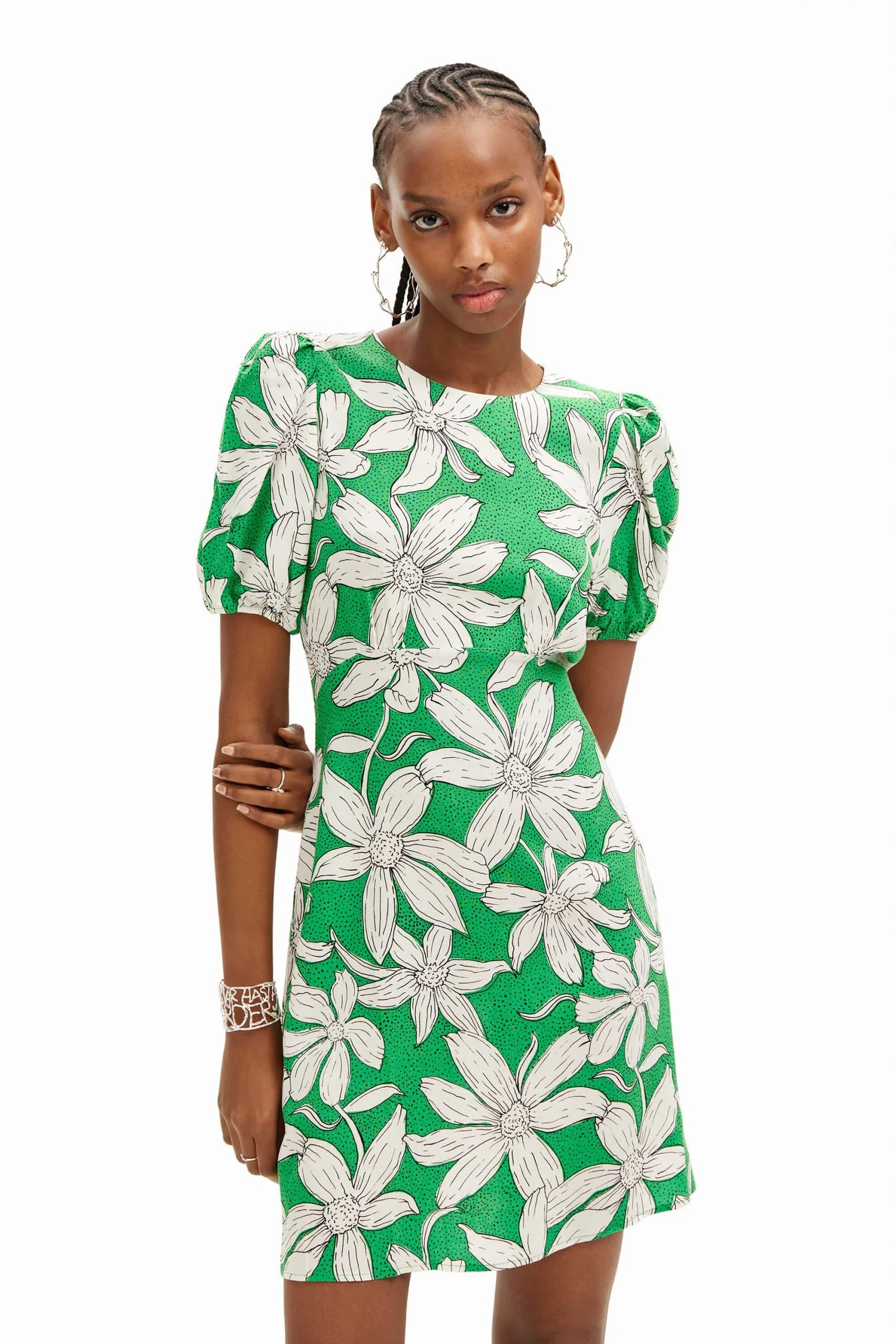 Φωτογραφία προϊόντος: ΦΟΡΕΜΑ ΚΟΝΤΟ FLORAL REGULAR FIT DESIGUAL 'NASHVILLE' 24SWVW36/4026 GREEN