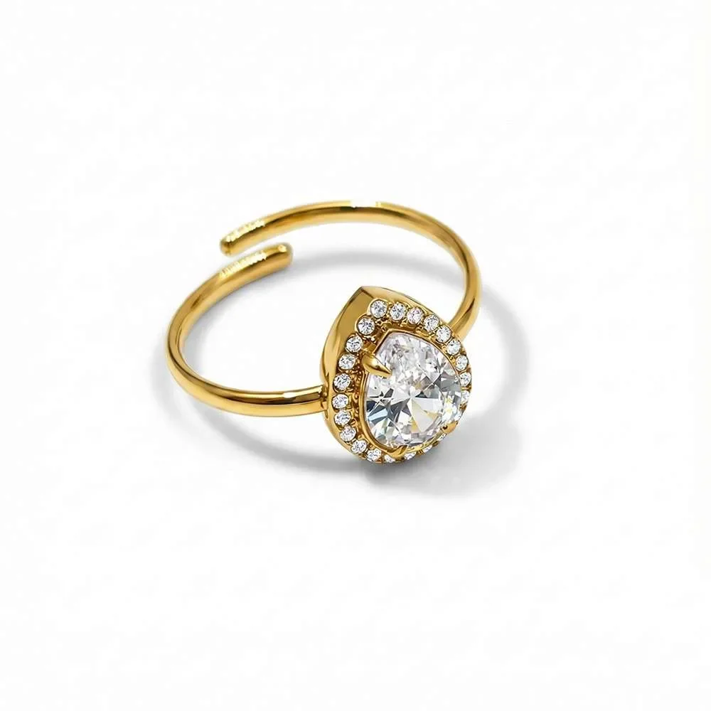 Φωτογραφία προϊόντος: OEM Diamond drop gold ring