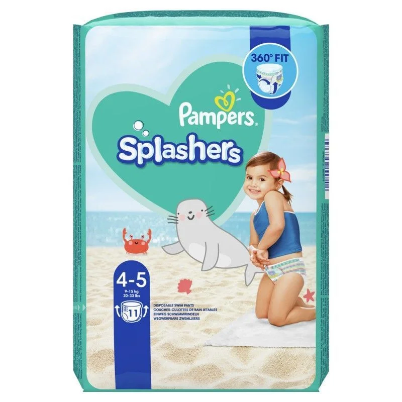 Φωτογραφία προϊόντος: PandG Pampers Splashers Μέγεθος 4-5 (9-15kg) Πάνες-Μαγιό,11 τεμάχια