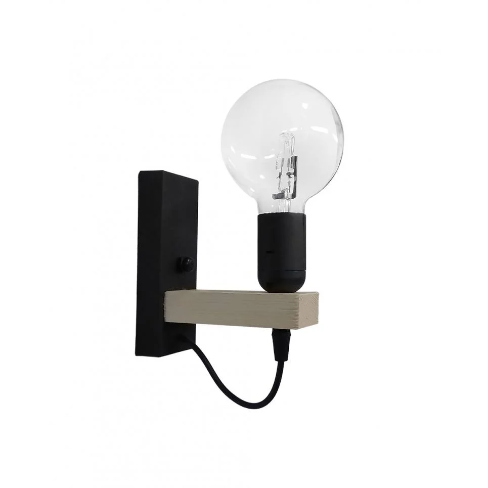Φωτογραφία προϊόντος: Heronia E/27AP FLAT BLACK ΑΠΛΙΚΑ ΞΥΛ.ΝΤΟΥΙ