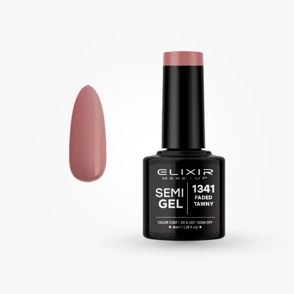 Φωτογραφία προϊόντος: Elixir Makeup Elixir Make-Up Semigel Nail Polish (Faded tawny) #1341 8ml
