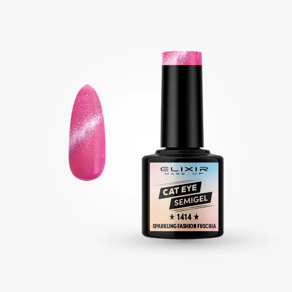 Φωτογραφία προϊόντος: Elixir Makeup Elixir Make-Up Semigel Nail Polish (Sparkling fashion fuschia)#1414 8ml