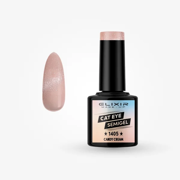 Φωτογραφία προϊόντος: Elixir Makeup Elixir Make-Up Semigel Nail Polish (Candy cream)#1405 8ml