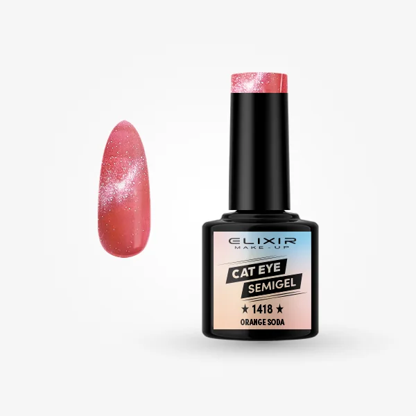 Φωτογραφία προϊόντος: Elixir Makeup Elixir Make-Up Semigel Nail Polish (Orange soda)#1418 8ml