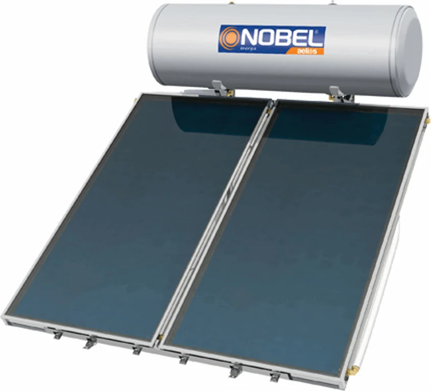 Φωτογραφία προϊόντος: Nobel Aelios CUS Glass Τριπλής Ενέργειας Ηλιακός Θερμοσίφωνας με Υδροσκελετό Αλουμινίου 200lt/3m² για Ταράτσα