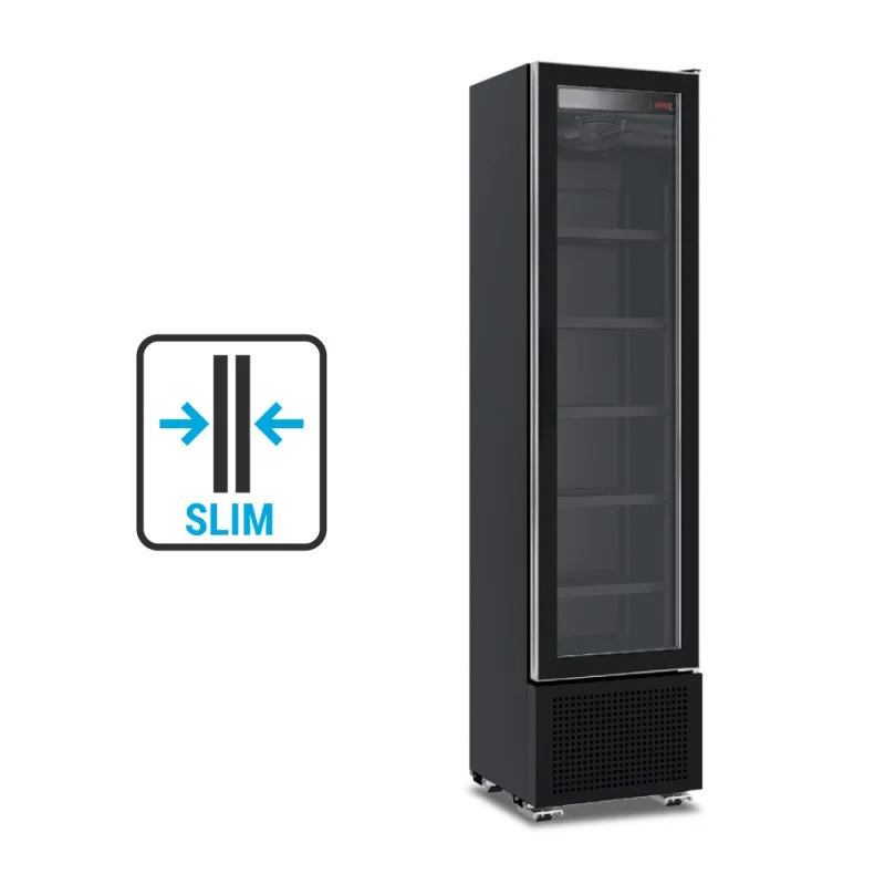 Φωτογραφία προϊόντος: Metalfrio S225 WOC SLIM Βιτρίνα Συντήρησης Αναψυκτικών Μονή Στενή 221lt με 5 ράφια 45x49,7x188,1 cm 02.50.031.0001