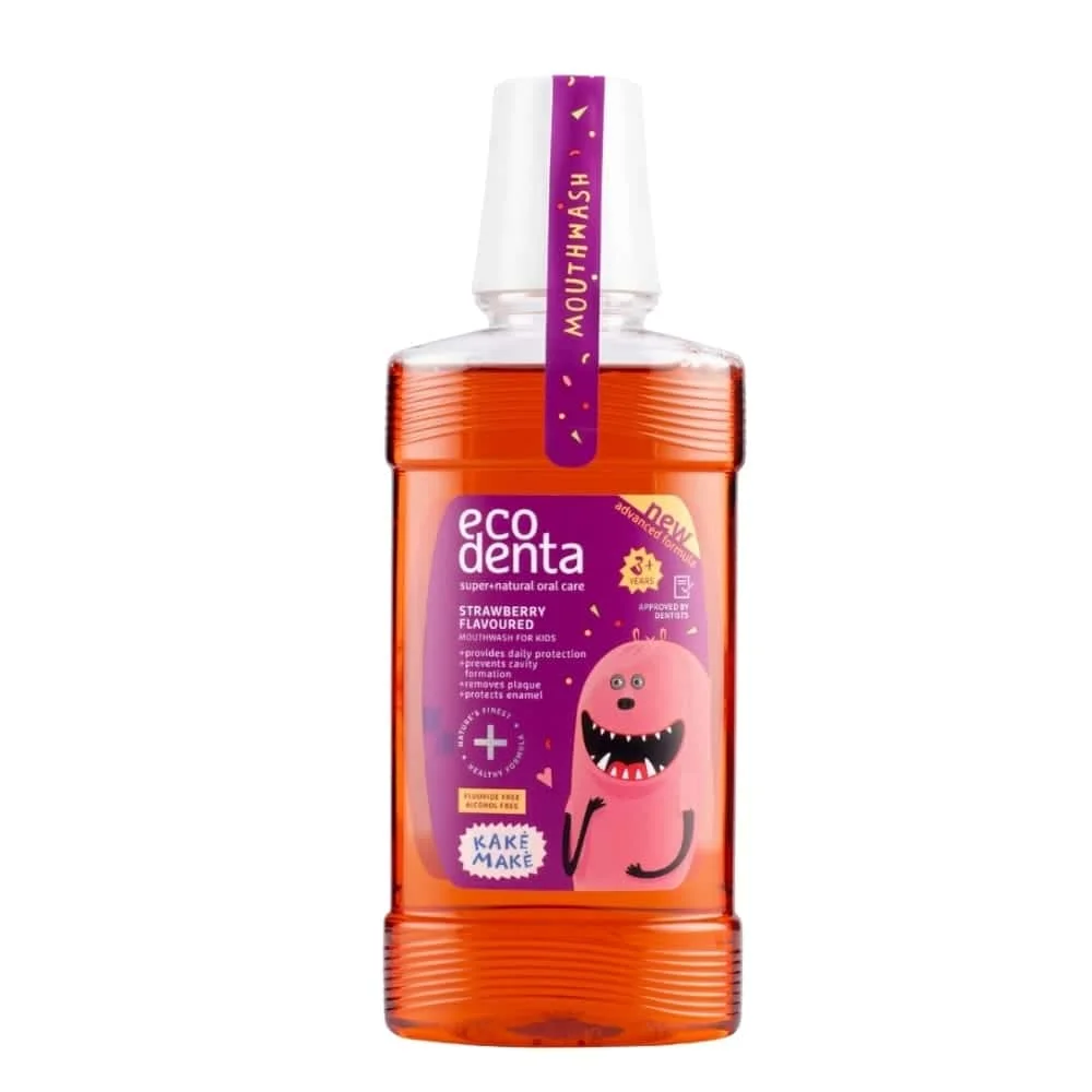 Φωτογραφία προϊόντος: OEM Ecodenta Mouthwash Strawberry Flavoured-Στοματικό διάλυμα με γεύση φράουλα για παιδιά 3+