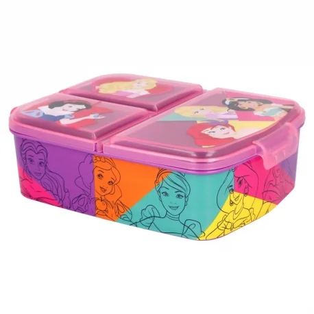 Φωτογραφία προϊόντος: STOR ΦΑΓΗΤΟΔΟΧΕΙΟ MULTI COMPARTMENT SANDWICH BOX PRINCESS BRIGHT + BOLD-51220