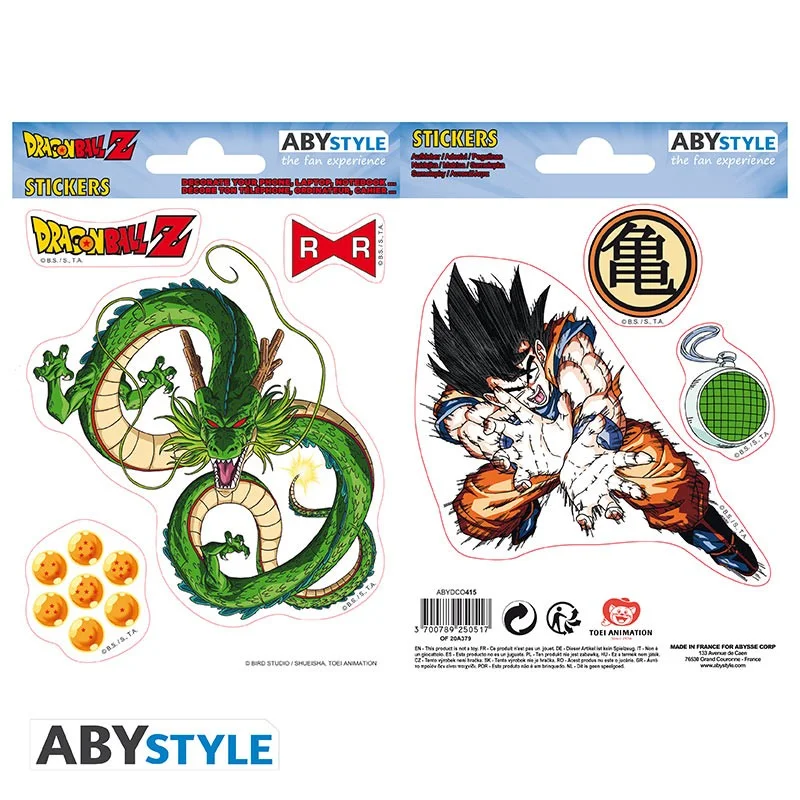 Φωτογραφία προϊόντος: Abysse Αυτοκόλλητα DRAGON BALL Stickers 16x11cm/ 2 sheets - DBZ/ Shenron -ABYDCO415