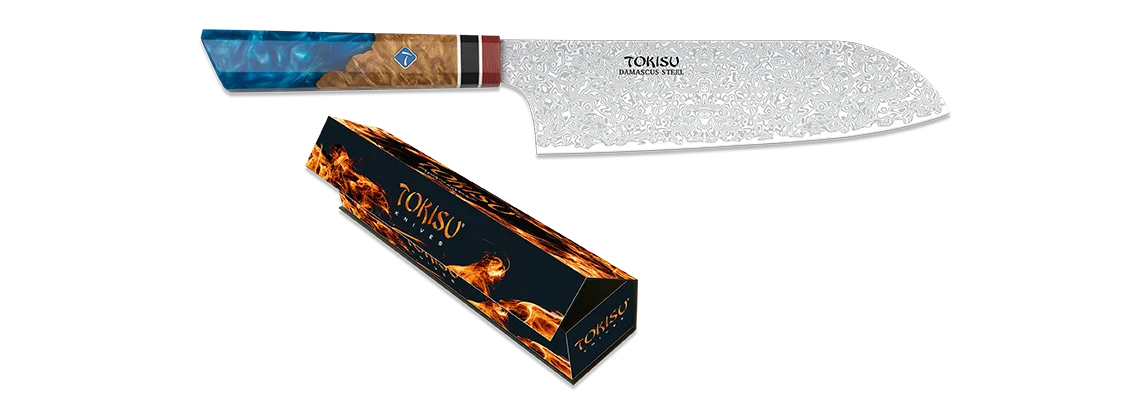 Φωτογραφία προϊόντος: ΜΑΧΑΙΡΙ ΚΟΥΖΙΝΑΣ TOKISU, SANTOKU knife.Damascus blade 19.5, 17455