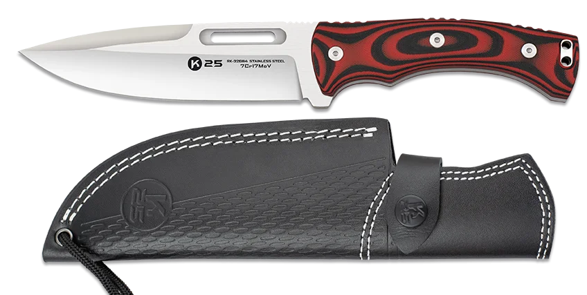 Φωτογραφία προϊόντος: ΜΑΧΑΙΡΙ K25 G10 knife. Black-red. Blade 15 cm, 32684