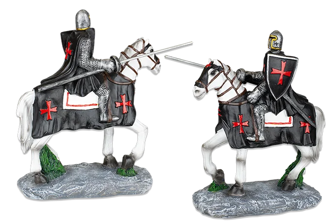 Φωτογραφία προϊόντος: ALBAINOX ΦΙΓΟΥΡΑ TOLE10 White horse. Black Templar with spear. 20cm, 39550