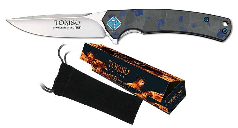 Φωτογραφία προϊόντος: ΣΟΥΓΙΑΣ TOKISU D2 penknife. Carbon fiber-G.10, 6.80cm, 18873