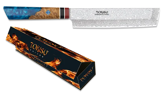 Φωτογραφία προϊόντος: ΜΑΧΑΙΡΙ ΚΟΥΖΙΝΑΣ TOKISU, NAKIRI TOKISU knife. Damascus blade 18cm, 17458