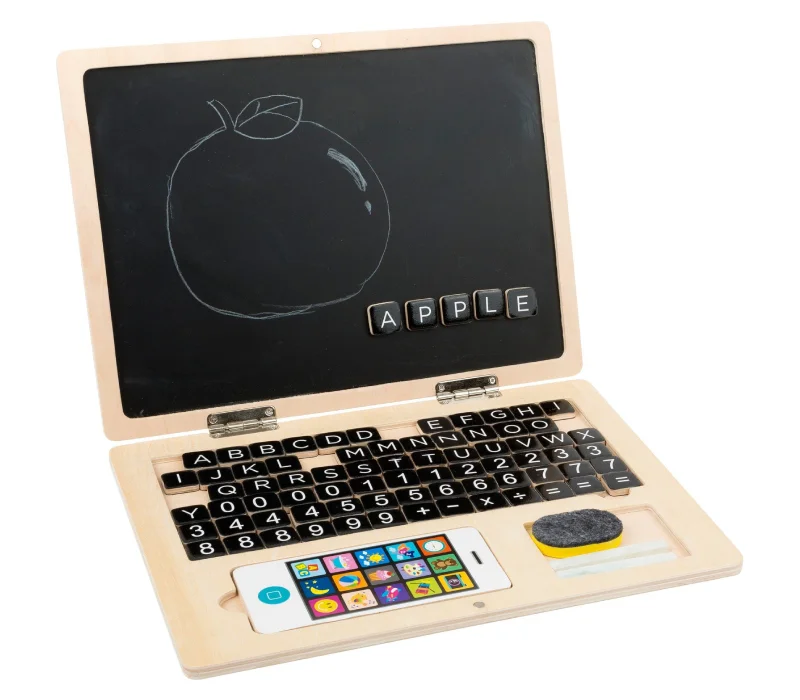 Φωτογραφία προϊόντος: Small Foot Ξύλινο μαγνητικό laptop μαυροπίνακας