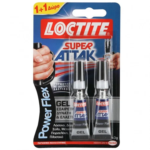 Φωτογραφία προϊόντος: Κόλλα στιγμής GEL LOCTITE SUPER ATTAK (2 τμχ)