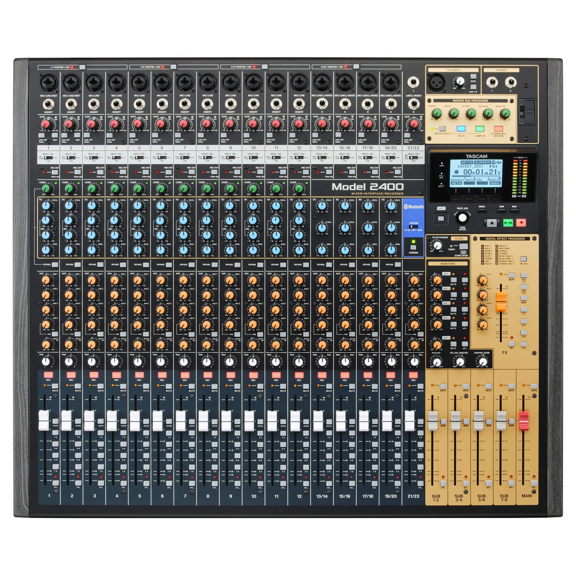 Φωτογραφία προϊόντος: Tascam Model 2400 Κονσόλα Μίξης με Ενσωματωμένη Κάρτα Ήχου