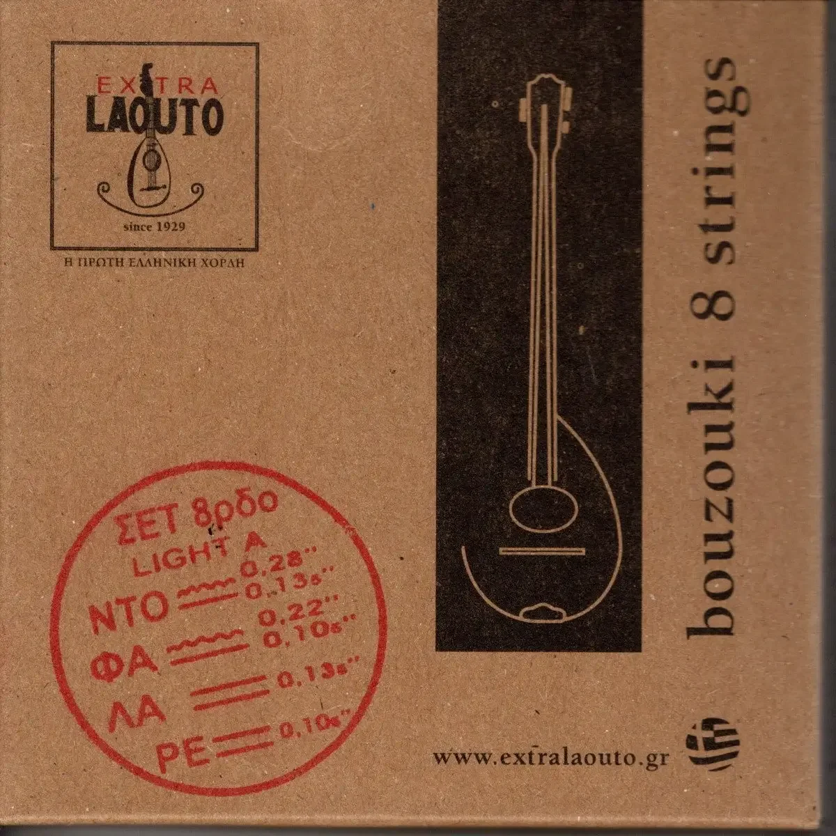 Φωτογραφία προϊόντος: Extra Laouto Classic Light A Xορδές 8χορδου Μπουζουκιού 010.5