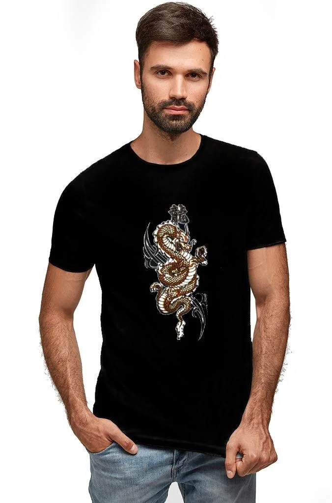 Φωτογραφία προϊόντος: Prime T-Shirt Μαύρο με σχέδιο Δράκος 8655-1