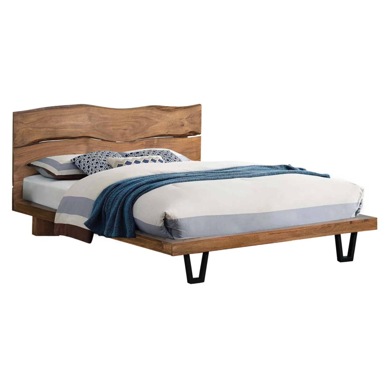 Φωτογραφία προϊόντος: b2b markt ΚΡΕΒΑΤΙ NICOLE HM8218.11 ΑΠΟ ΜΑΣΙΦ ΞΥΛΟ ΑΚΑΚΙΑΣ 212,5x180x106εκ. ΓΙΑ ΣΤΡΩΜΑ 160Χ200