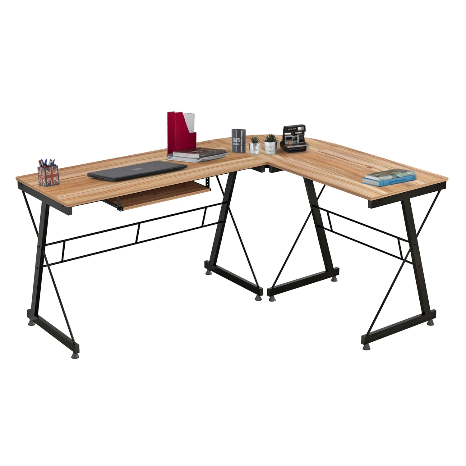 Φωτογραφία προϊόντος: b2b markt ΓΩΝΙΑΚΟ ΓΡΑΦΕΙΟ WALNUT ΕΠΙΦΑΝΕΙΑ ΜΕ ΜΕΤΑΛΛΙΚΟ ΣΚΕΛΕΤΟ HM2127.02 158Χ120Χ74εκ.