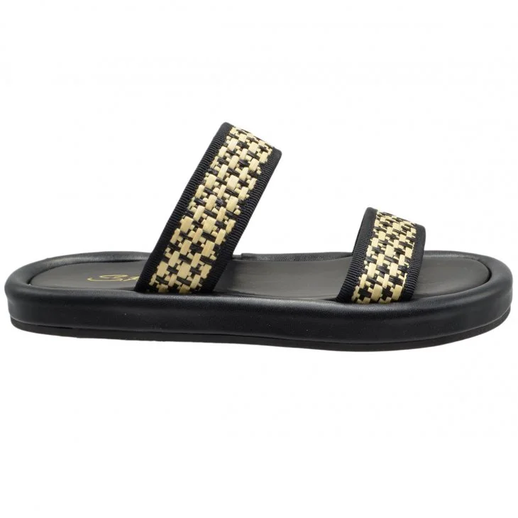 Φωτογραφία προϊόντος: Spiero COMFORT E49-010 ΜΑΥΡΟ RAFFIA & ΔΕΡΜΑ