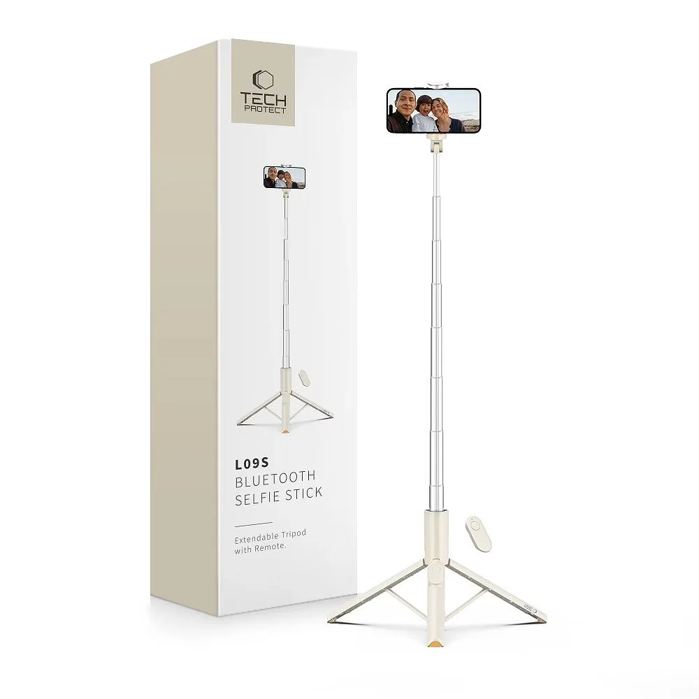 Φωτογραφία προϊόντος: Tech-Protect L09S Bluetooth Selfie Stick Tripod Beige