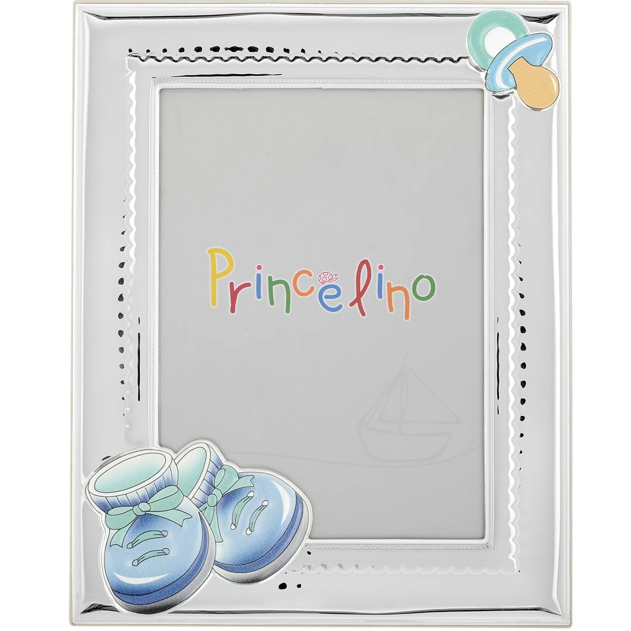 Φωτογραφία προϊόντος: PRINCE SILVERO Παιδική Κορνίζα για Αγόρι με φίλμ ασημιού 925 / Διαστασεις φωτό 13 cm X 18 cm / PRINCELINO – MA/272B-C