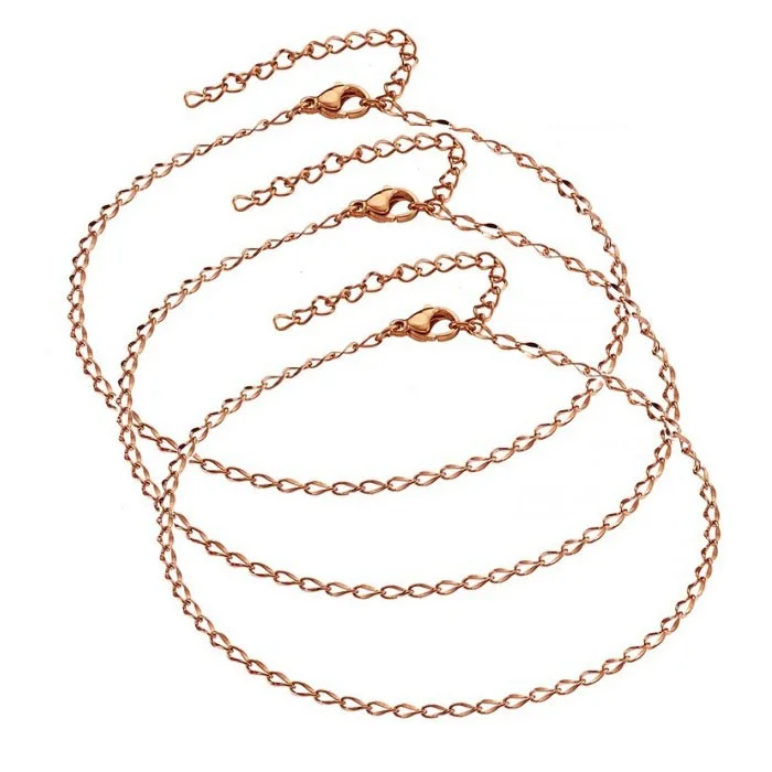 Φωτογραφία προϊόντος: VERORAMA Σέτ 3 τεμαχίων αλυσίδες ποδιού από ατσάλι 316L σε Ρόζ χρώμα / P-ART03712R1