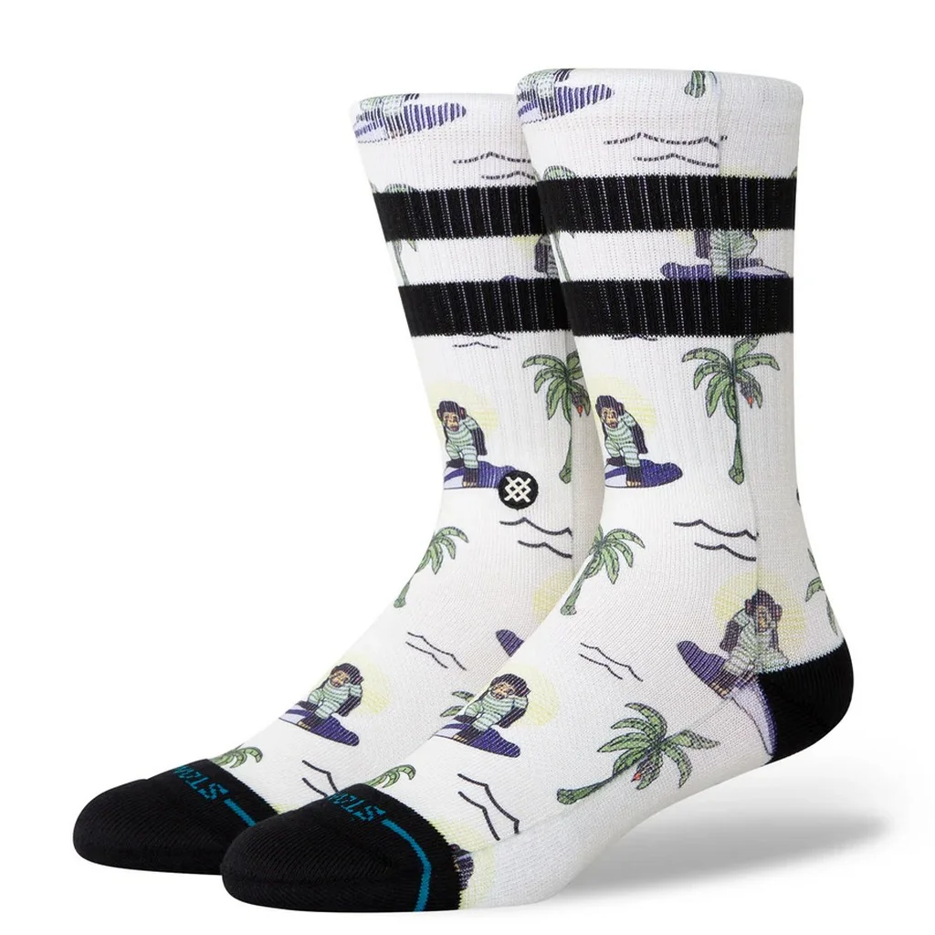 Φωτογραφία προϊόντος: Stance Surfin Monkey Crew Socks (white)