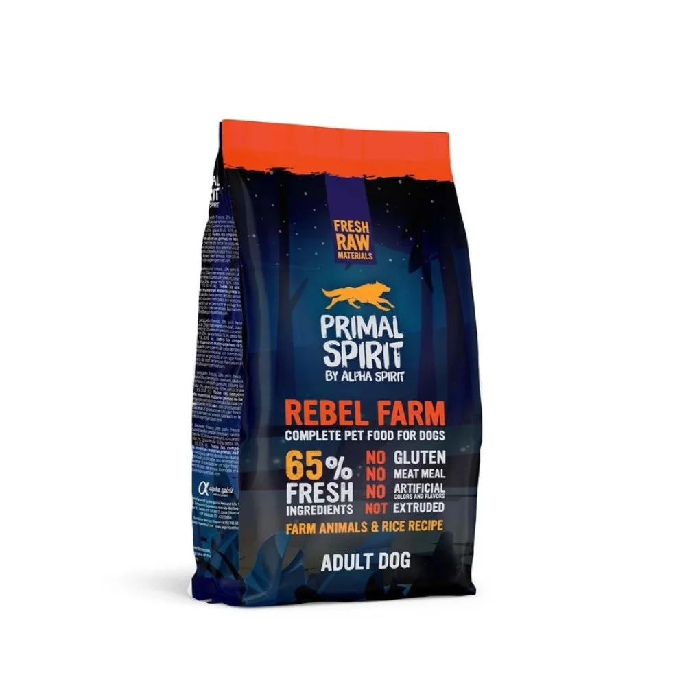 Φωτογραφία προϊόντος: Primal Spirit Ξηρά Τροφή Σκύλου 65% Rebel Farm 1kg