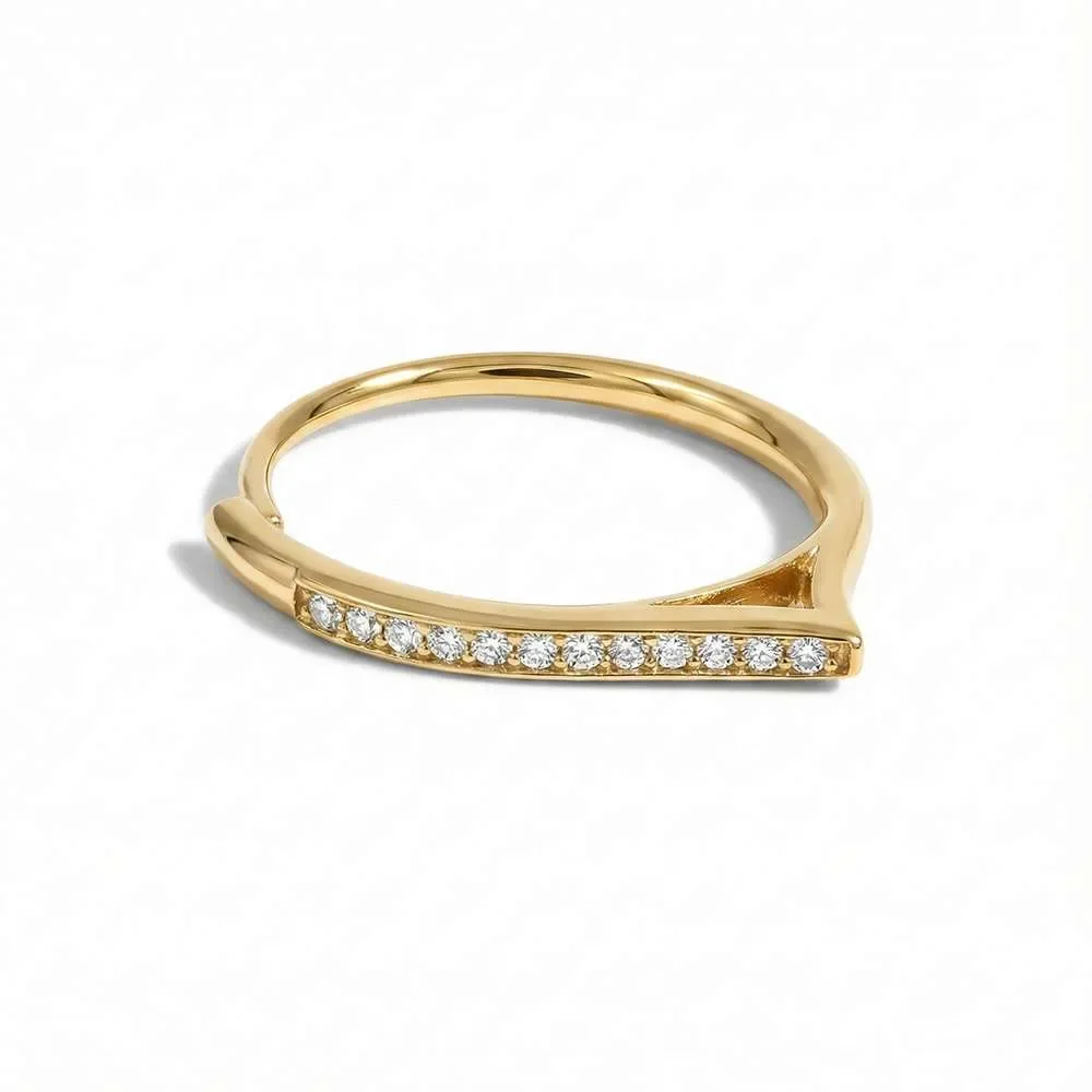 Φωτογραφία προϊόντος: OEM Delta shaped gold ring