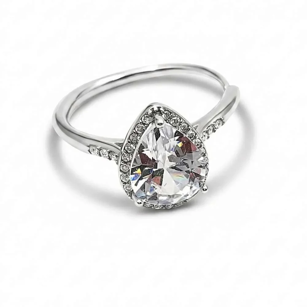 Φωτογραφία προϊόντος: OEM Big diamond ring silver