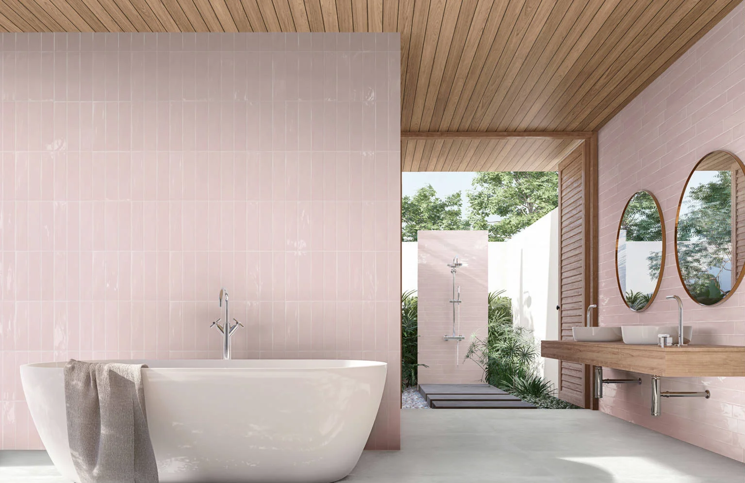 Φωτογραφία προϊόντος: KEROS CERAMICA Πλακάκι Τοίχου KEROS ZEN Rosa Brillo 7,5X30