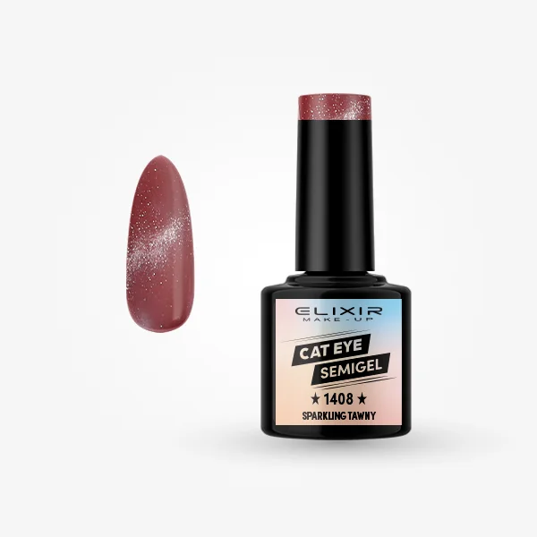 Φωτογραφία προϊόντος: Elixir Makeup Elixir Make-Up Semigel Nail Polish (Sparkling tawny)#1408 8ml